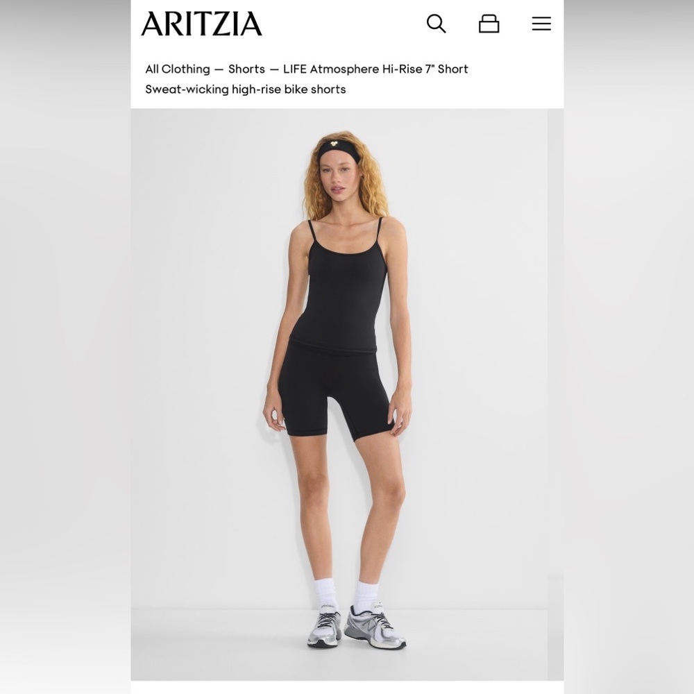 Aritzia LIFE Atmosphere High Rise 7” Biker Short